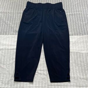 T for Talbots Navy Elastic Waist Activewear Capris Size SP